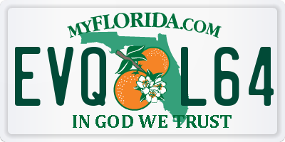 FL license plate EVQL64