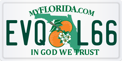 FL license plate EVQL66