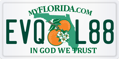 FL license plate EVQL88