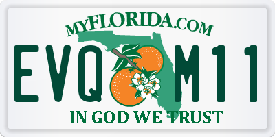FL license plate EVQM11