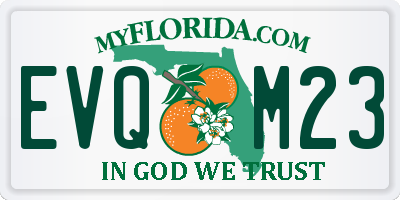 FL license plate EVQM23