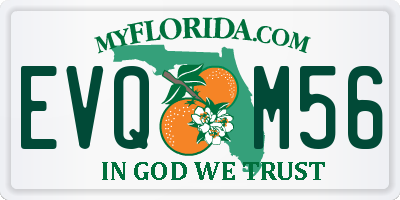 FL license plate EVQM56