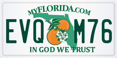 FL license plate EVQM76