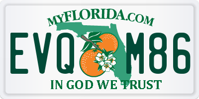 FL license plate EVQM86