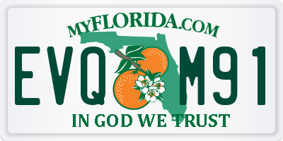 FL license plate EVQM91
