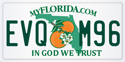 FL license plate EVQM96