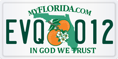 FL license plate EVQO12