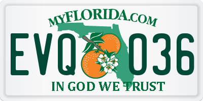 FL license plate EVQO36