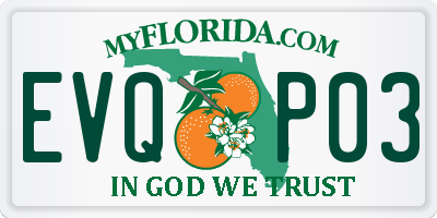 FL license plate EVQP03