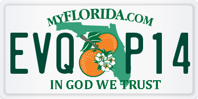 FL license plate EVQP14