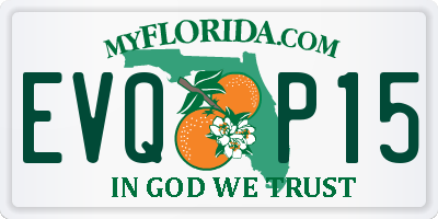 FL license plate EVQP15