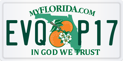 FL license plate EVQP17