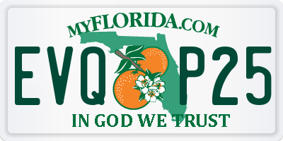 FL license plate EVQP25