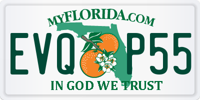FL license plate EVQP55