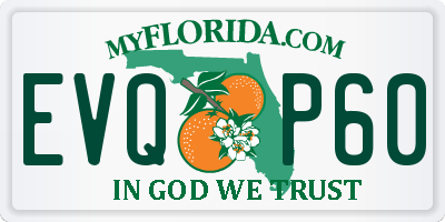 FL license plate EVQP60