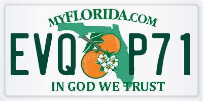 FL license plate EVQP71