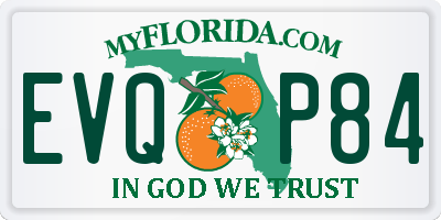 FL license plate EVQP84