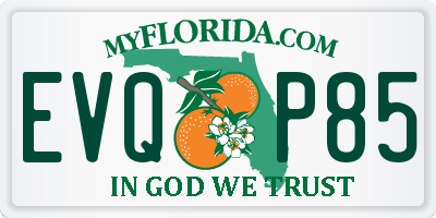 FL license plate EVQP85