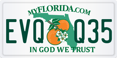FL license plate EVQQ35