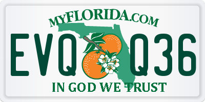 FL license plate EVQQ36