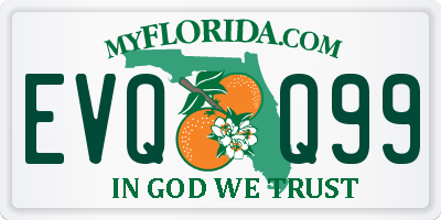 FL license plate EVQQ99