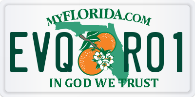 FL license plate EVQR01