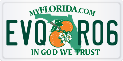 FL license plate EVQR06