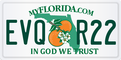 FL license plate EVQR22