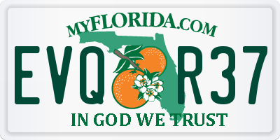 FL license plate EVQR37