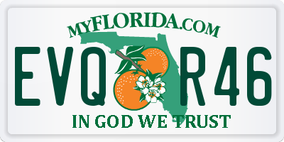 FL license plate EVQR46