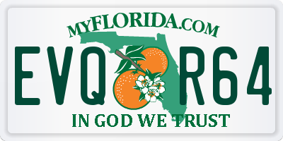 FL license plate EVQR64
