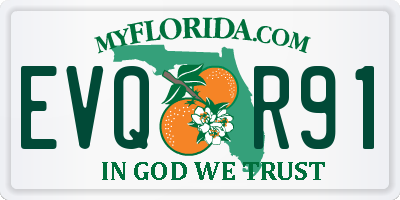 FL license plate EVQR91