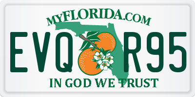 FL license plate EVQR95