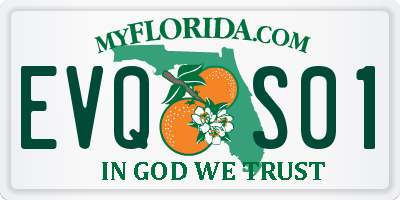 FL license plate EVQS01
