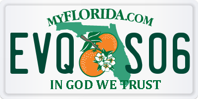 FL license plate EVQS06