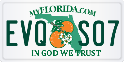 FL license plate EVQS07