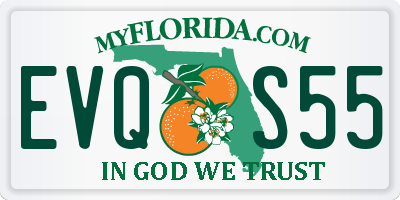 FL license plate EVQS55