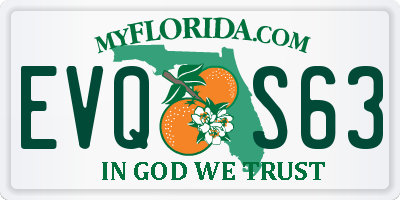 FL license plate EVQS63