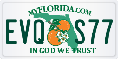 FL license plate EVQS77