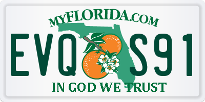FL license plate EVQS91