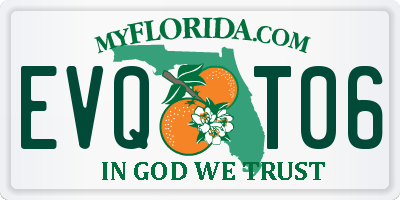 FL license plate EVQT06