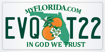 FL license plate EVQT22