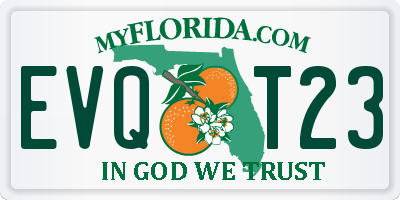 FL license plate EVQT23