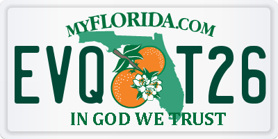 FL license plate EVQT26