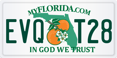 FL license plate EVQT28