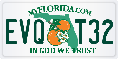 FL license plate EVQT32