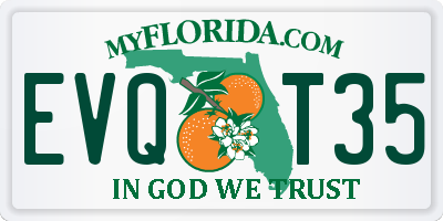 FL license plate EVQT35