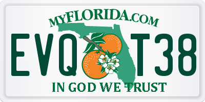 FL license plate EVQT38