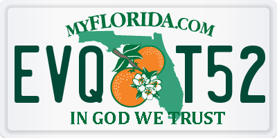FL license plate EVQT52