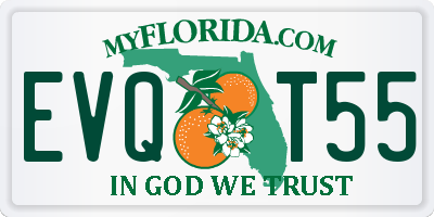 FL license plate EVQT55